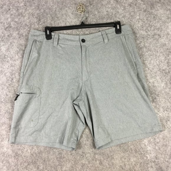 Magellan Shorts 36 Mens Fish Gear Gray Water Repellent Zipper Pocket Lightweight - Picture 1 of 15